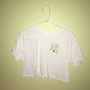 Girl Power White Crop Top